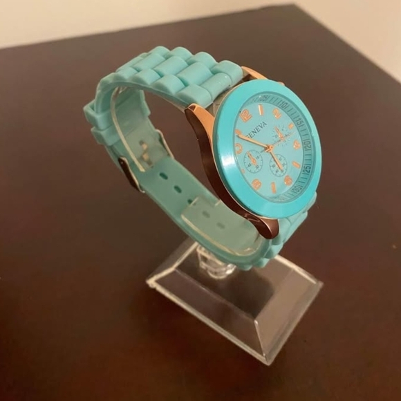 Geneva Turquoise Watch with Rose Gold Accents - Picture 3 of 4
